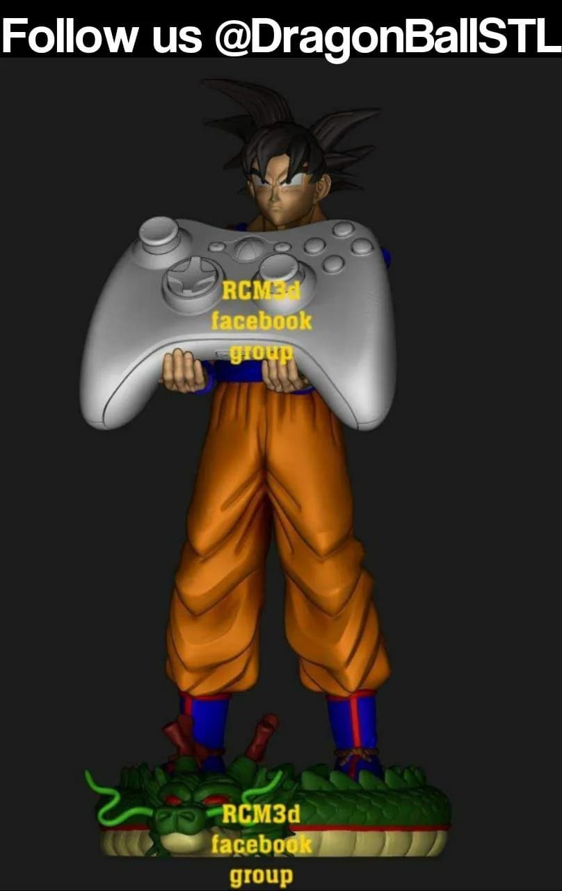 STL - Goku figura 3D render 2