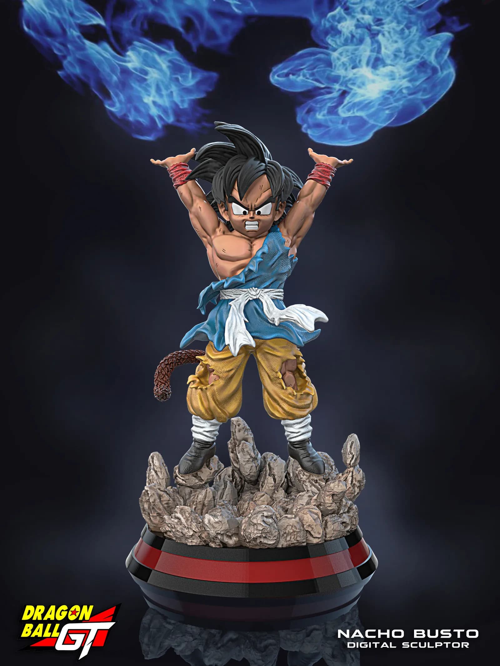 STL - Goku GT en posesión de poder render 4