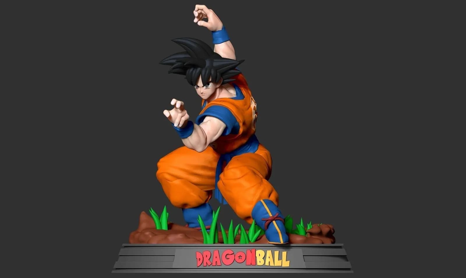 STL - Goku listo para la batalla render 5