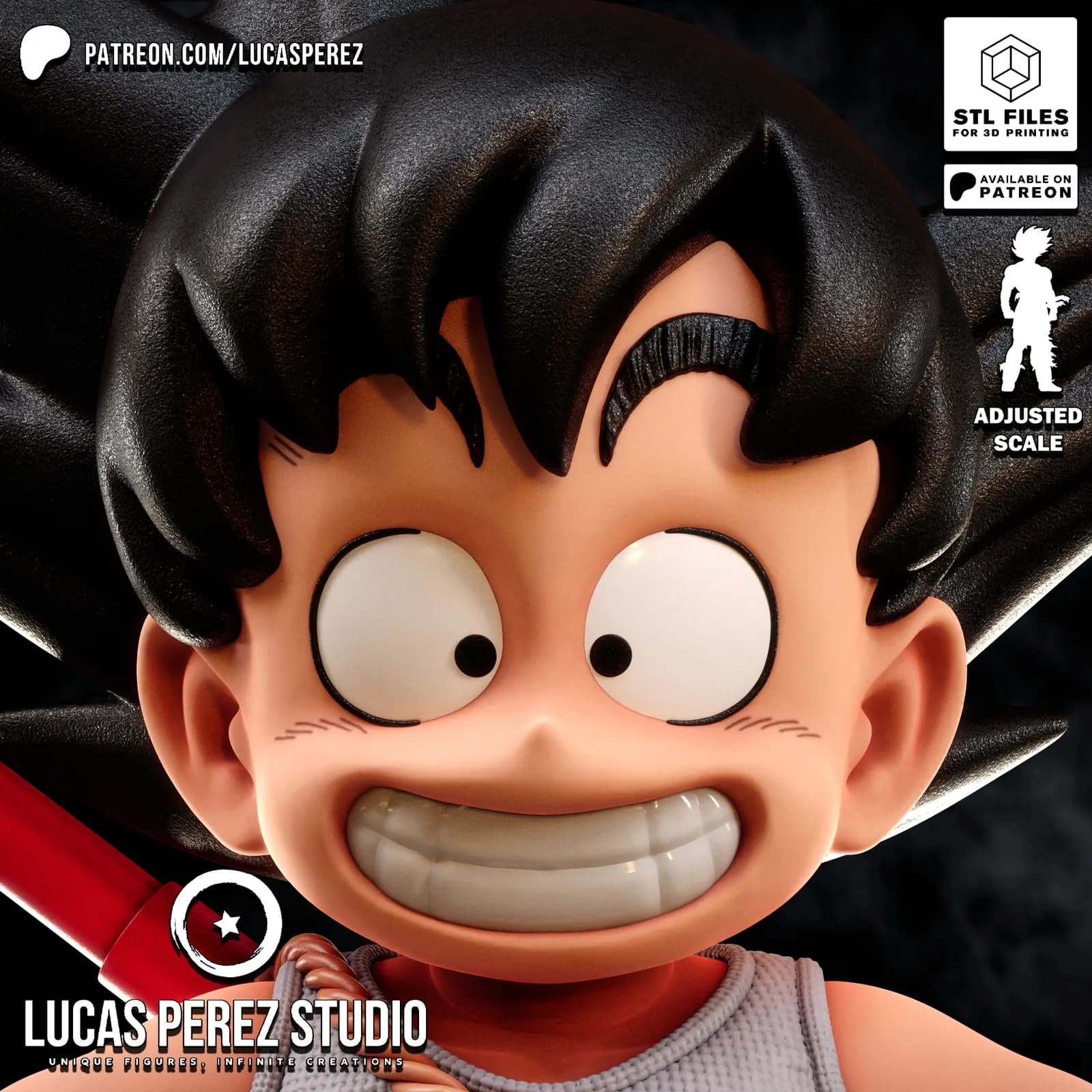STL - Goku Niño render 4