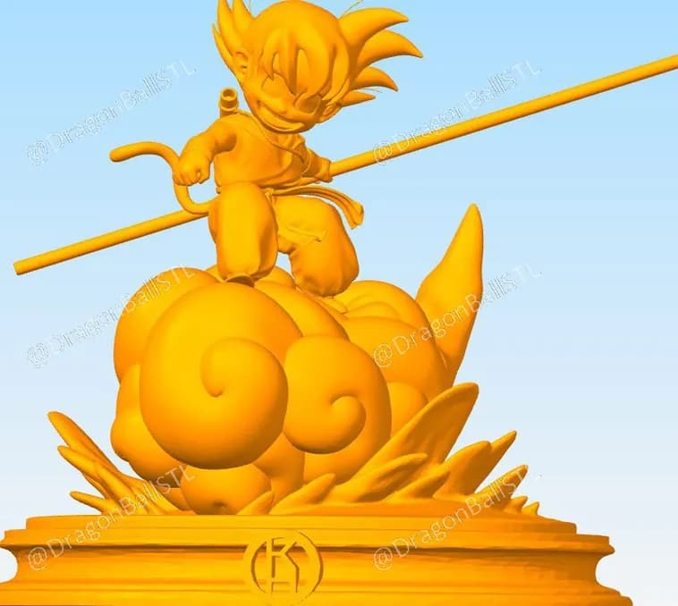 STL - Goku Niño con Bastón de Poder
