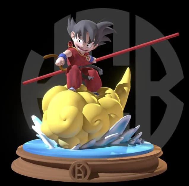 STL - Goku niño con cola
