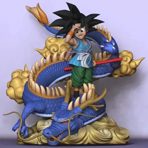STL - Goku niño con Shenron