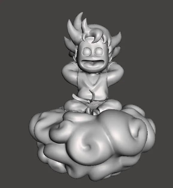STL - Goku niño en Nimbus