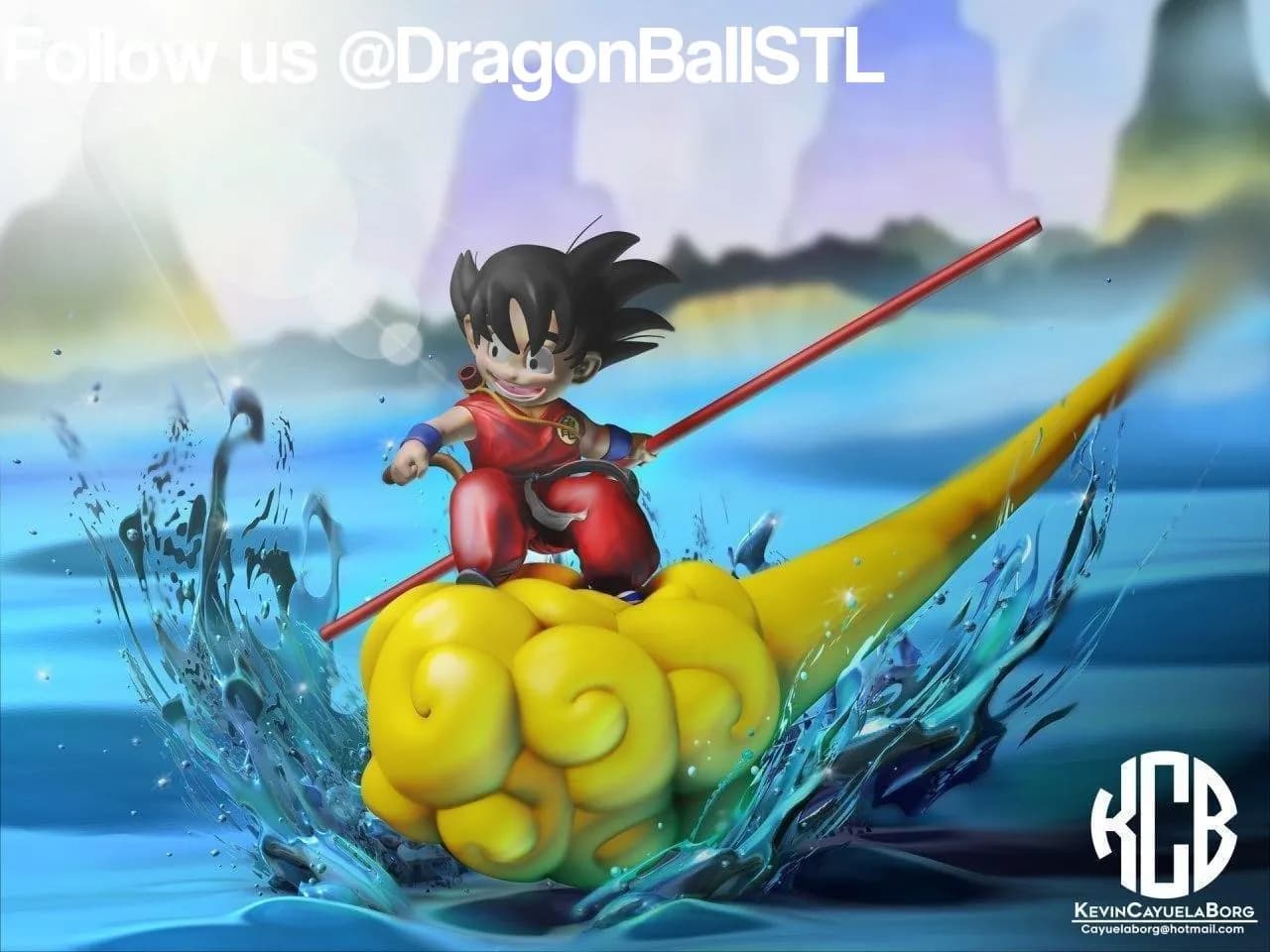 STL - Goku Niño en Nube Kinton