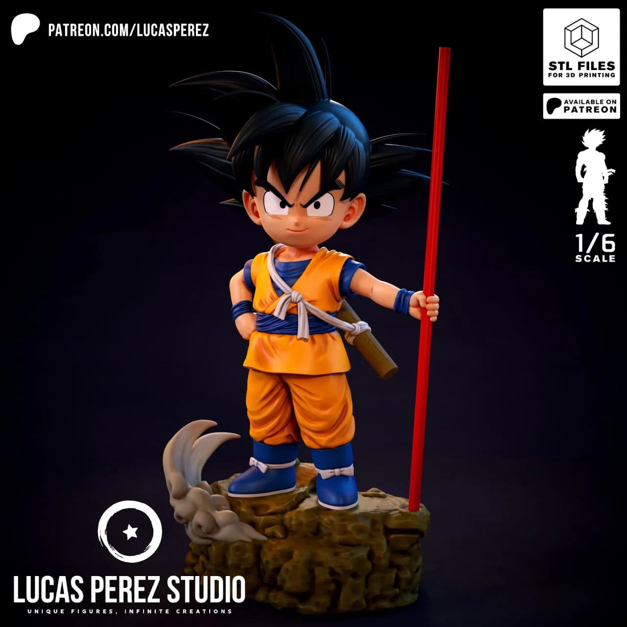 STL - Goku niño estilo clásico