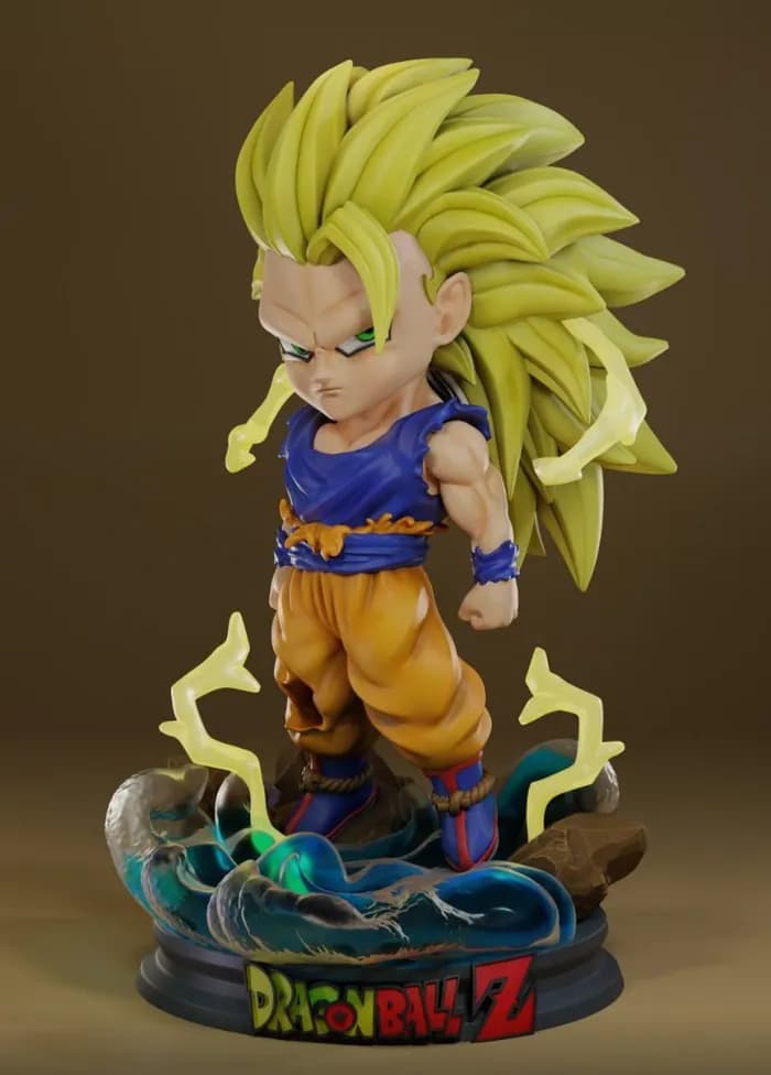 STL - goku ssj3 chibi
