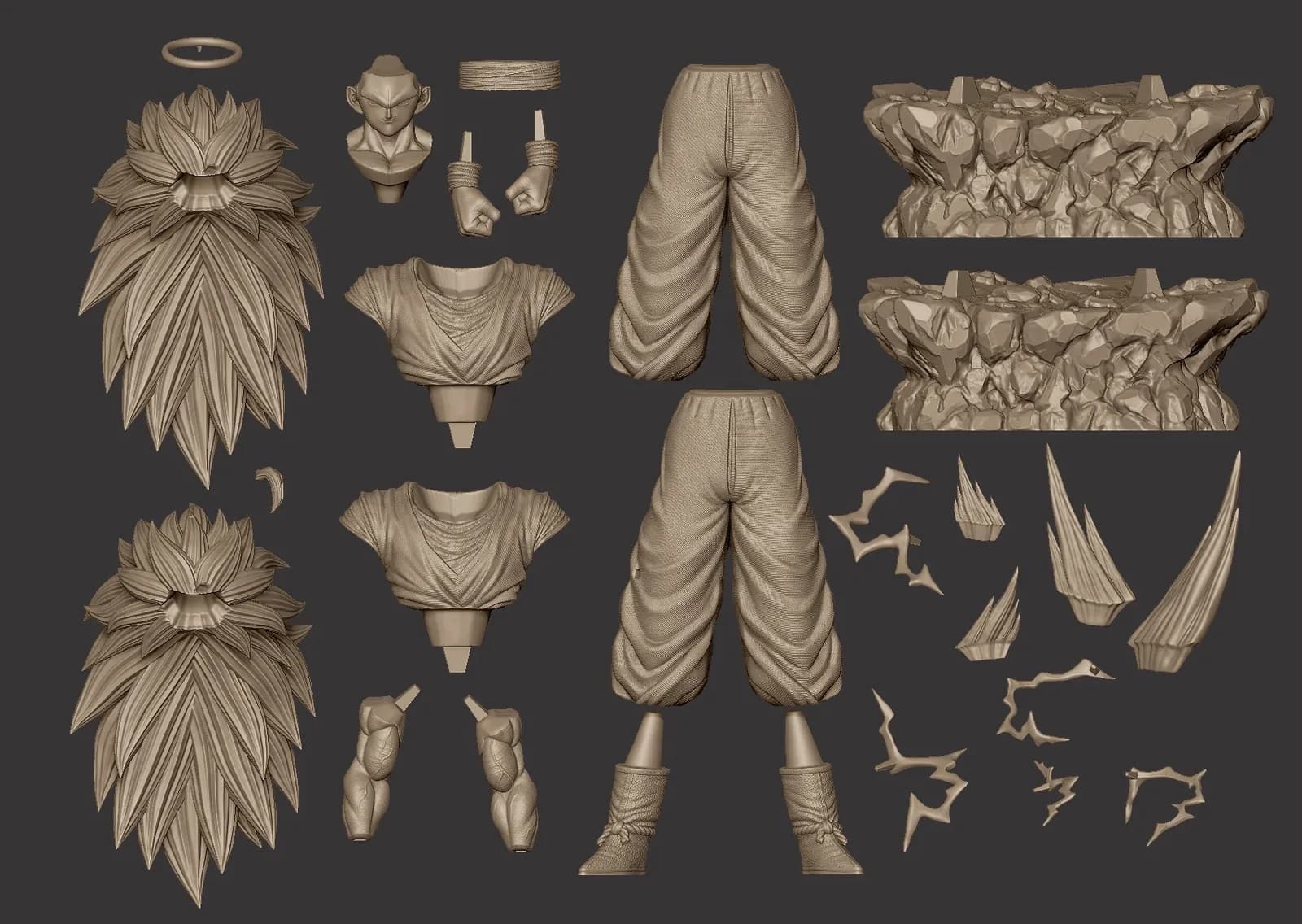 STL - Goku SSJ3 Figura Coleccionable render 5