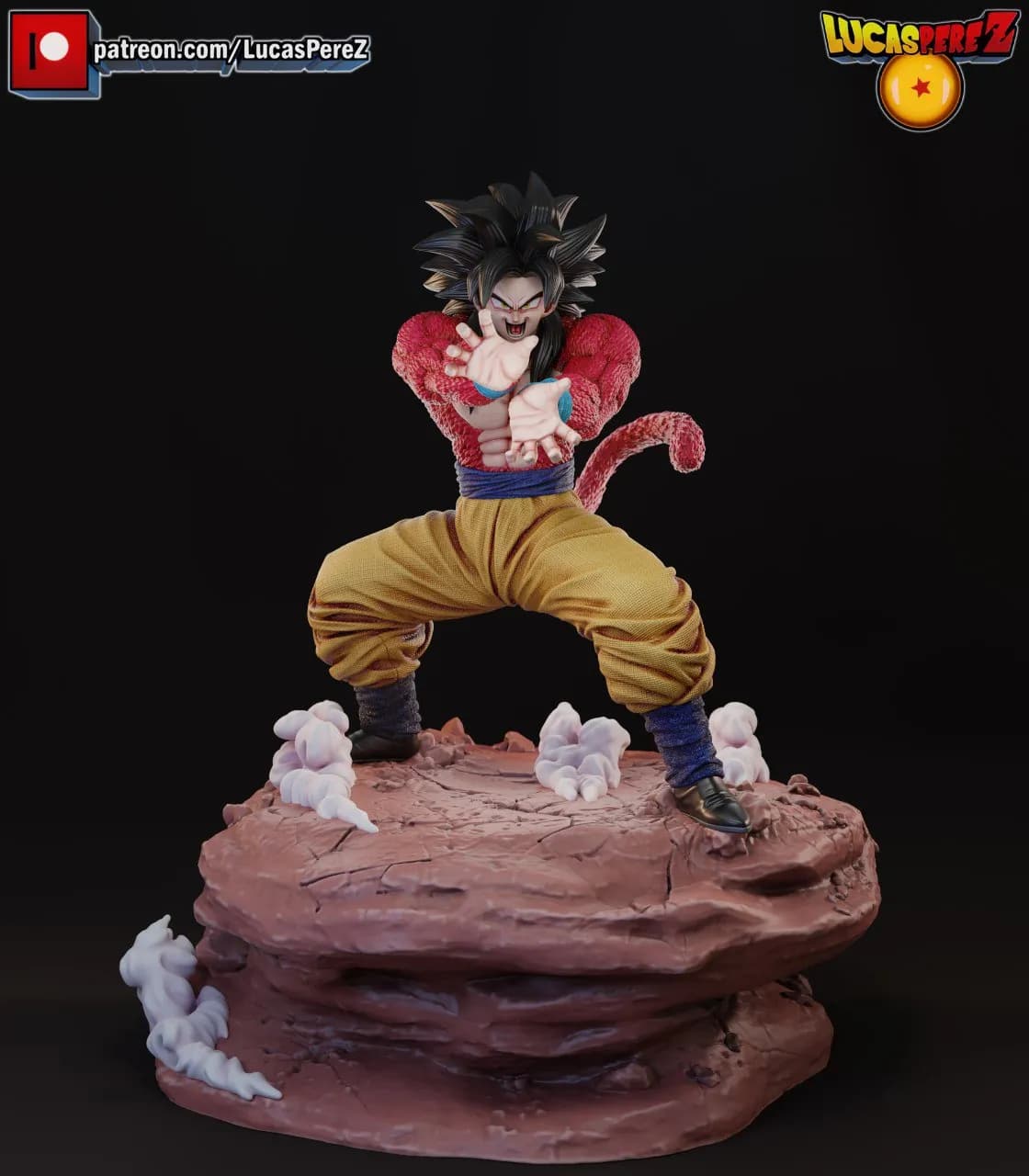 STL - Goku SSJ4 Figura