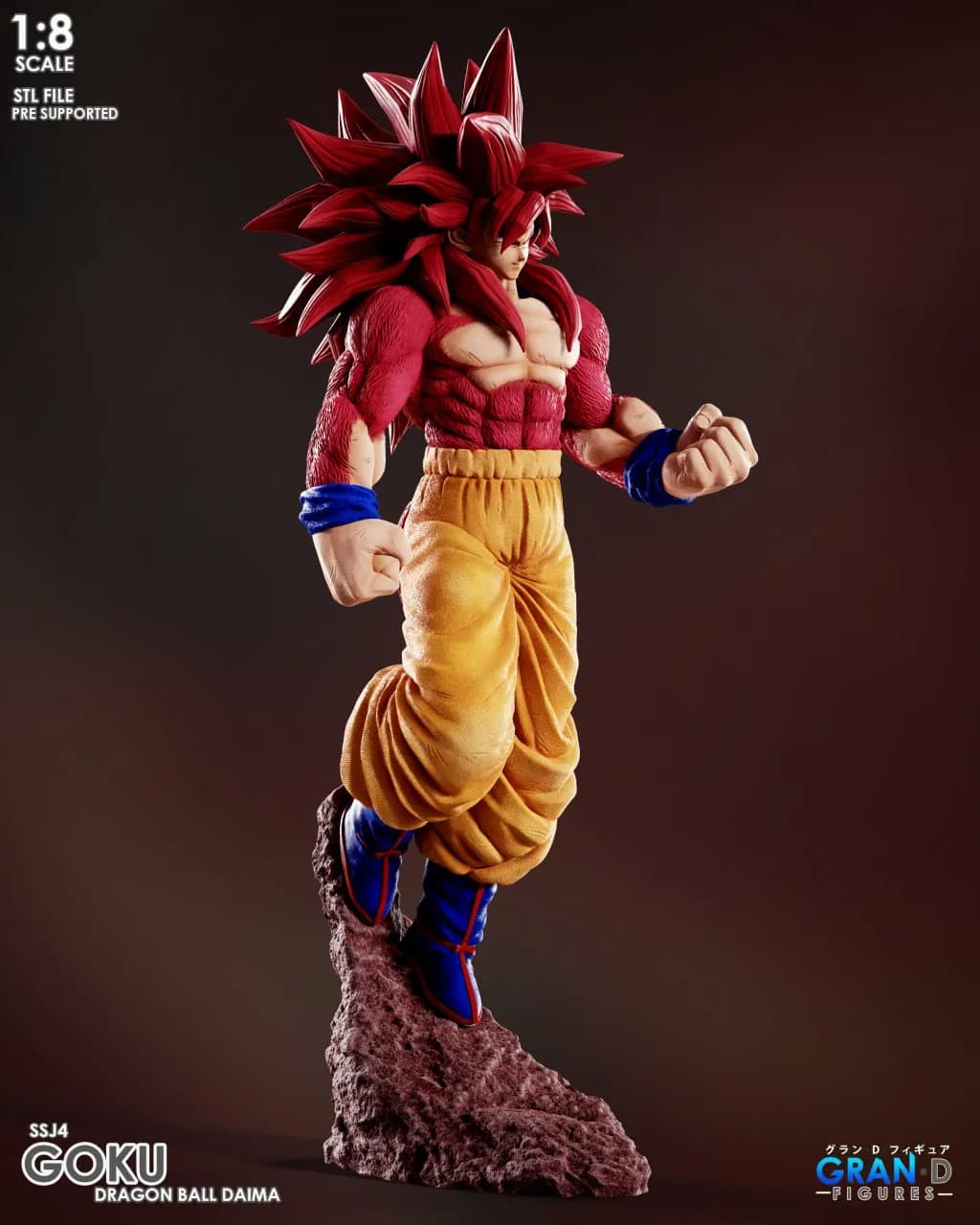 STL - Goku SSJ4 Figura Coleccionable render 2