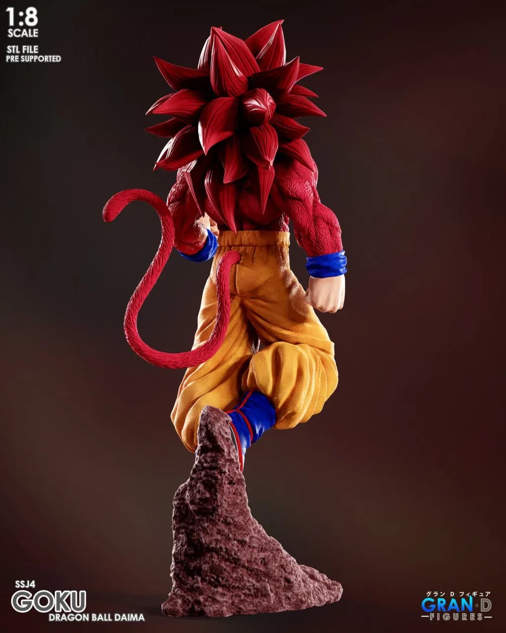STL - Goku SSJ4 Figura Coleccionable render 3