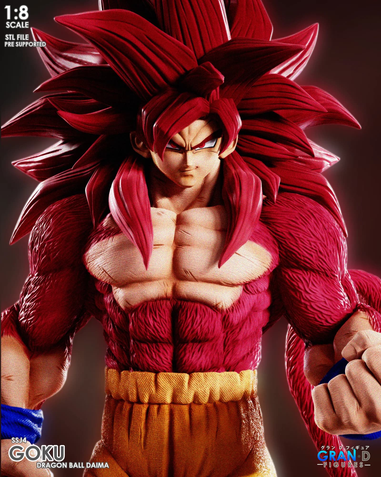 STL - Goku SSJ4 Figura Coleccionable render 4