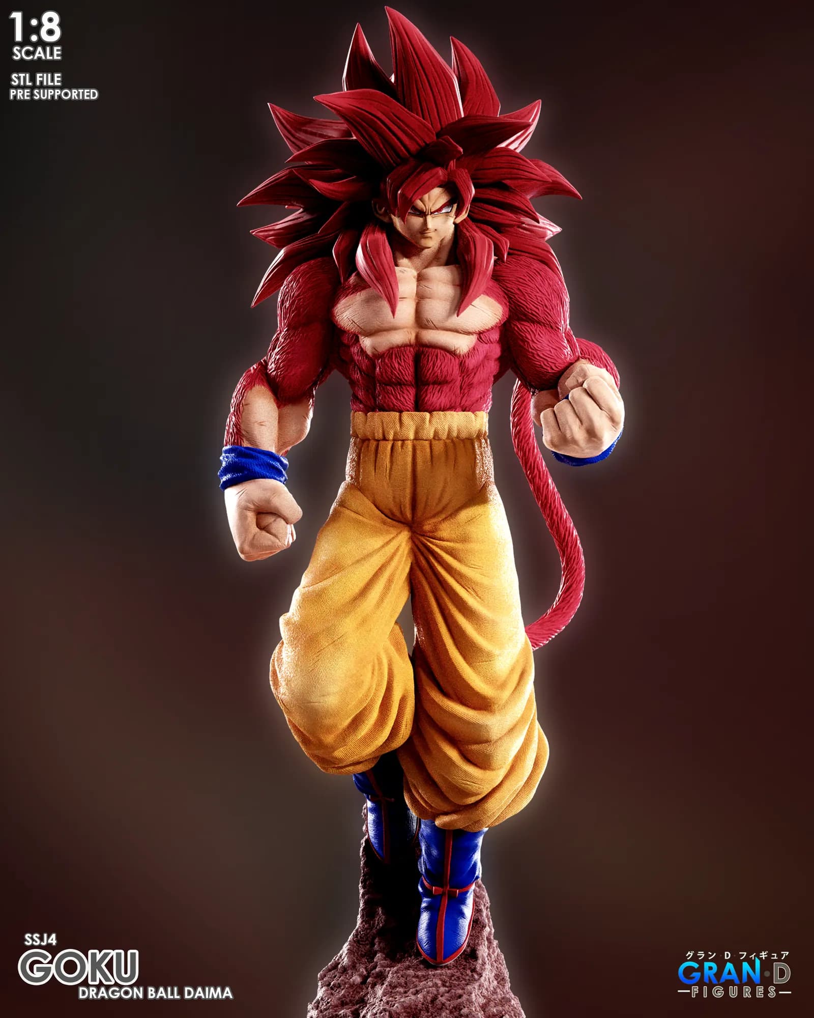 STL - Goku SSJ4 Figura Coleccionable render 5