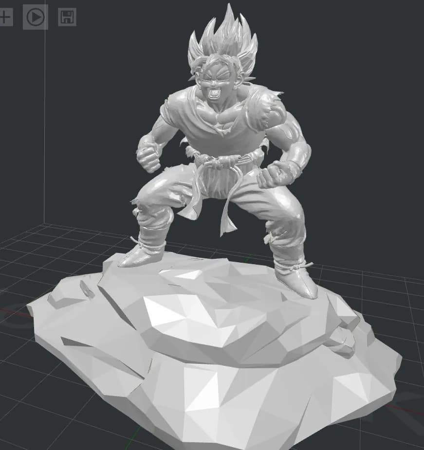 STL - Goku Super Saiyan 2 3 render 2