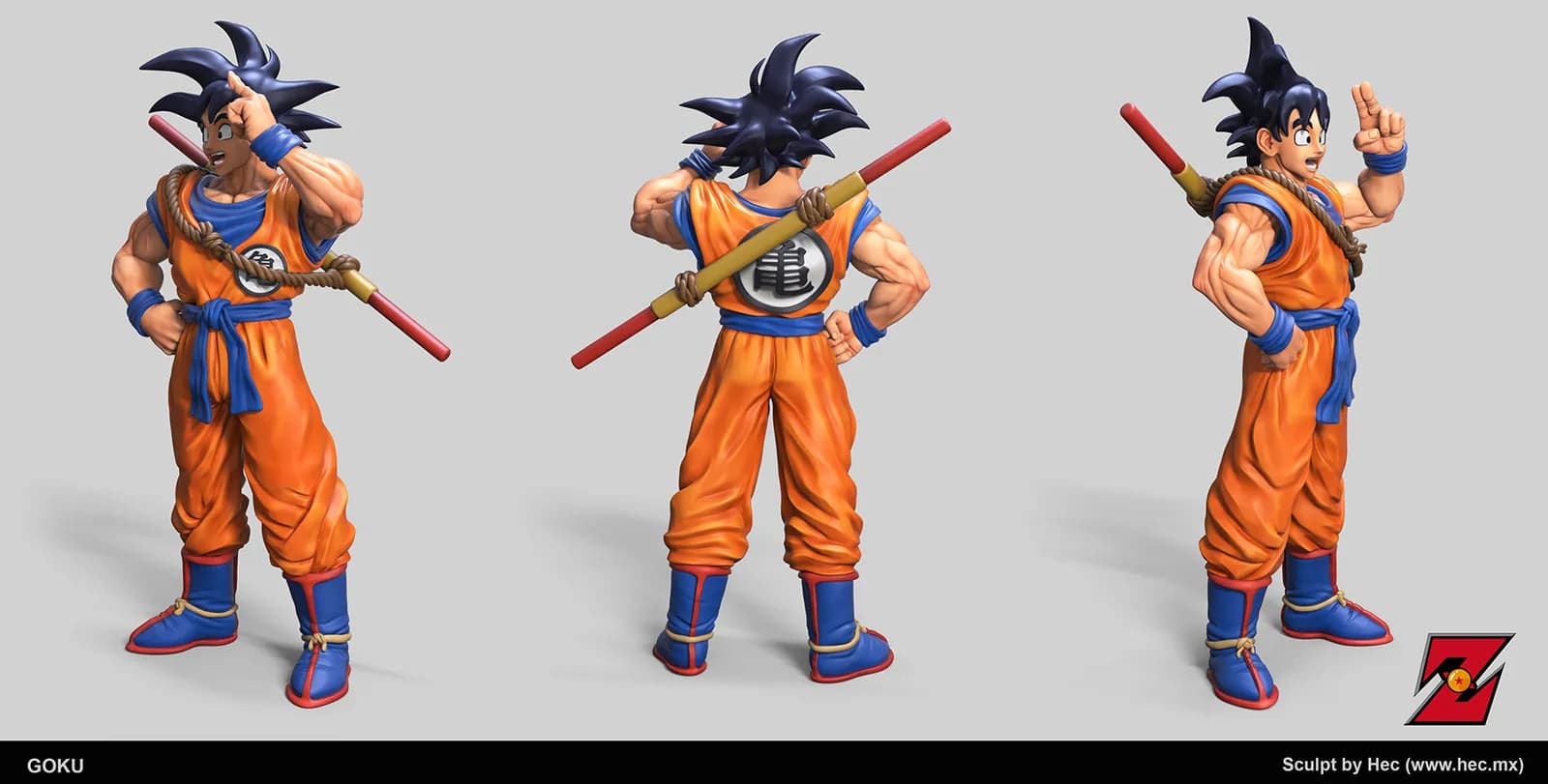 STL - Goku Super Saiyan 3 render 3