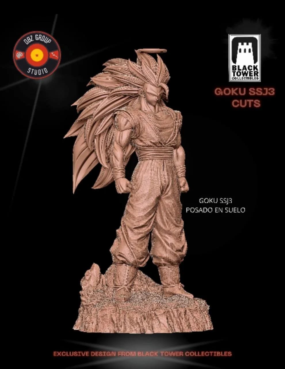STL - Goku Super Saiyan 3 4 render 5