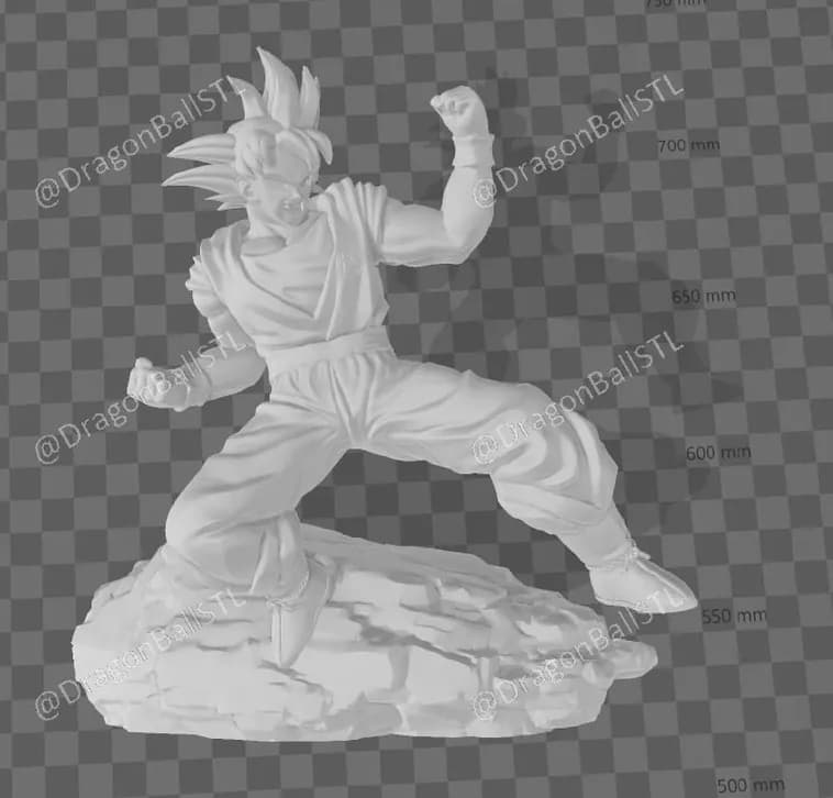 STL - Goku Super Saiyan Estatua