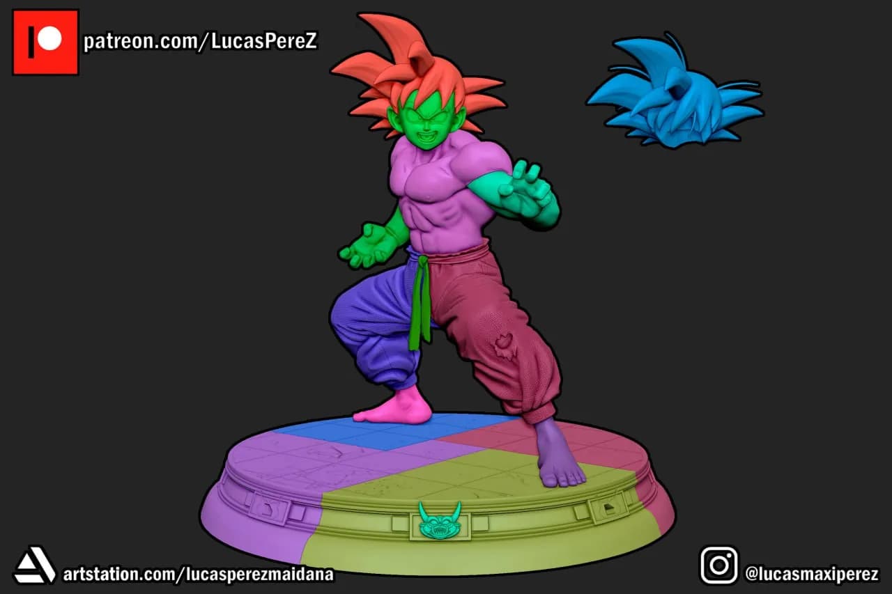 STL - Goku Super Saiyan Figura 3D