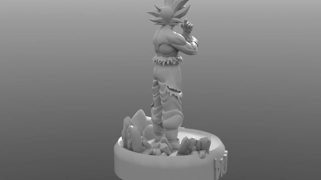 STL - Goku Ultra Instinct CGTRADER render 3