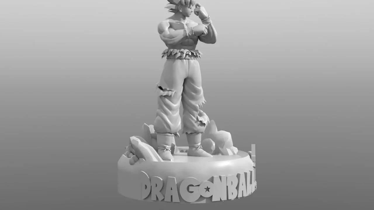 STL - Goku Ultra Instinct CGTRADER render 5