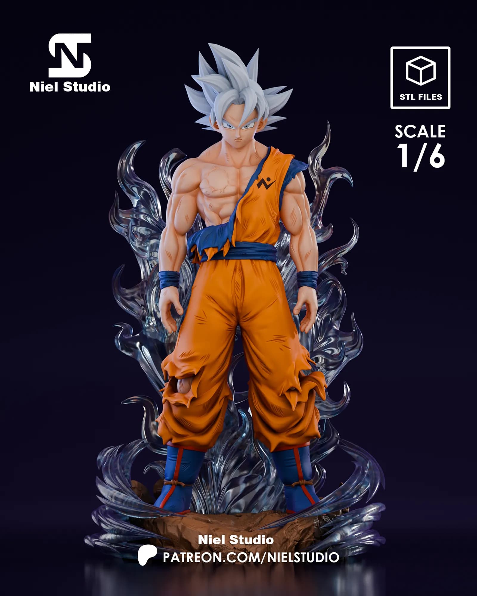 STL - Goku Ultra Instinto 10 render 4