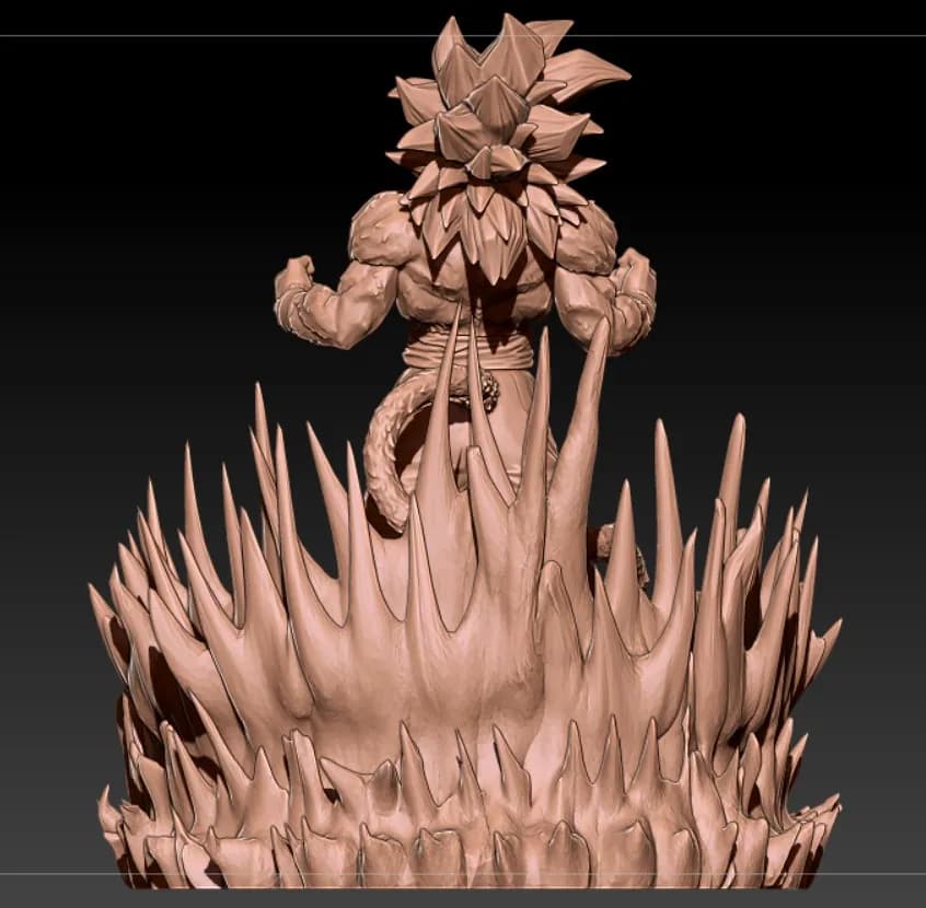 STL - Goku Ultra Instinto 11 render 2