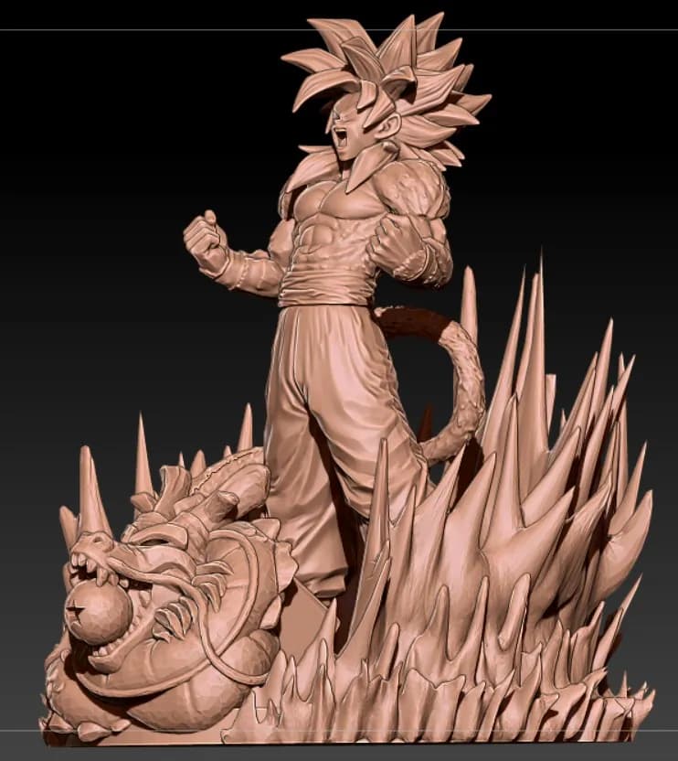 STL - Goku Ultra Instinto 11 render 3