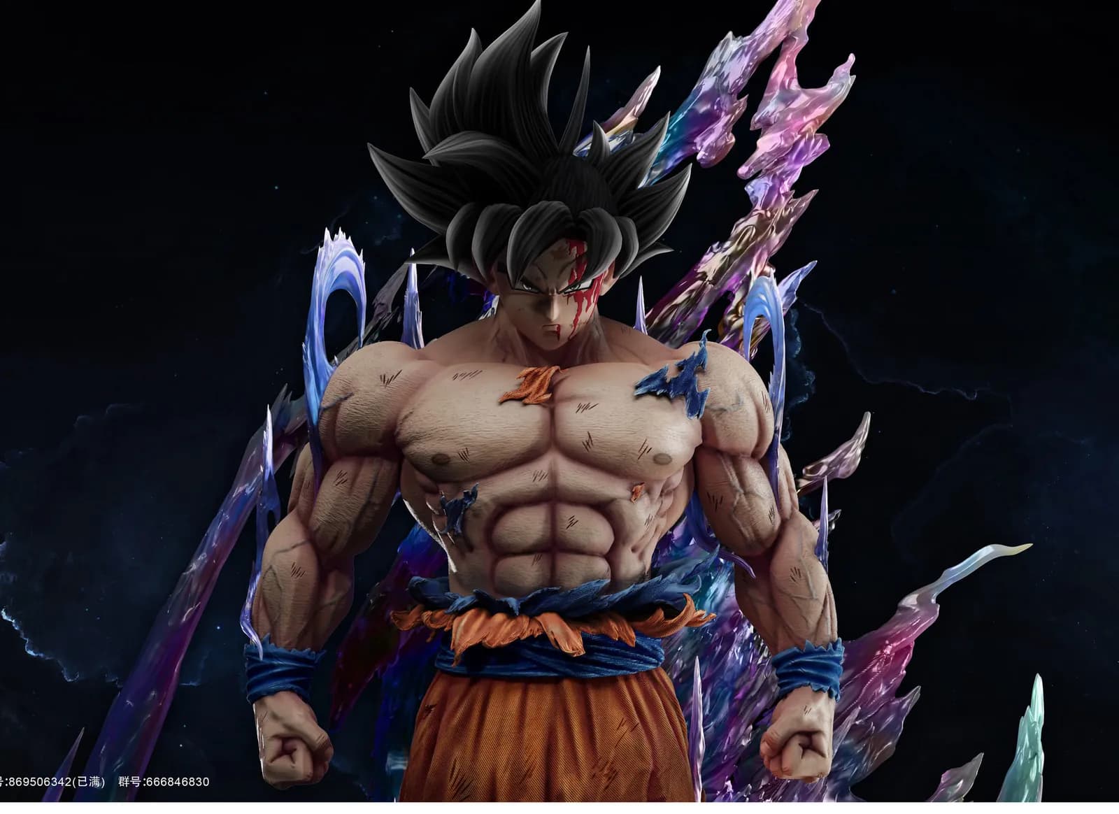 STL - Goku Ultra Instinto 9 render 2
