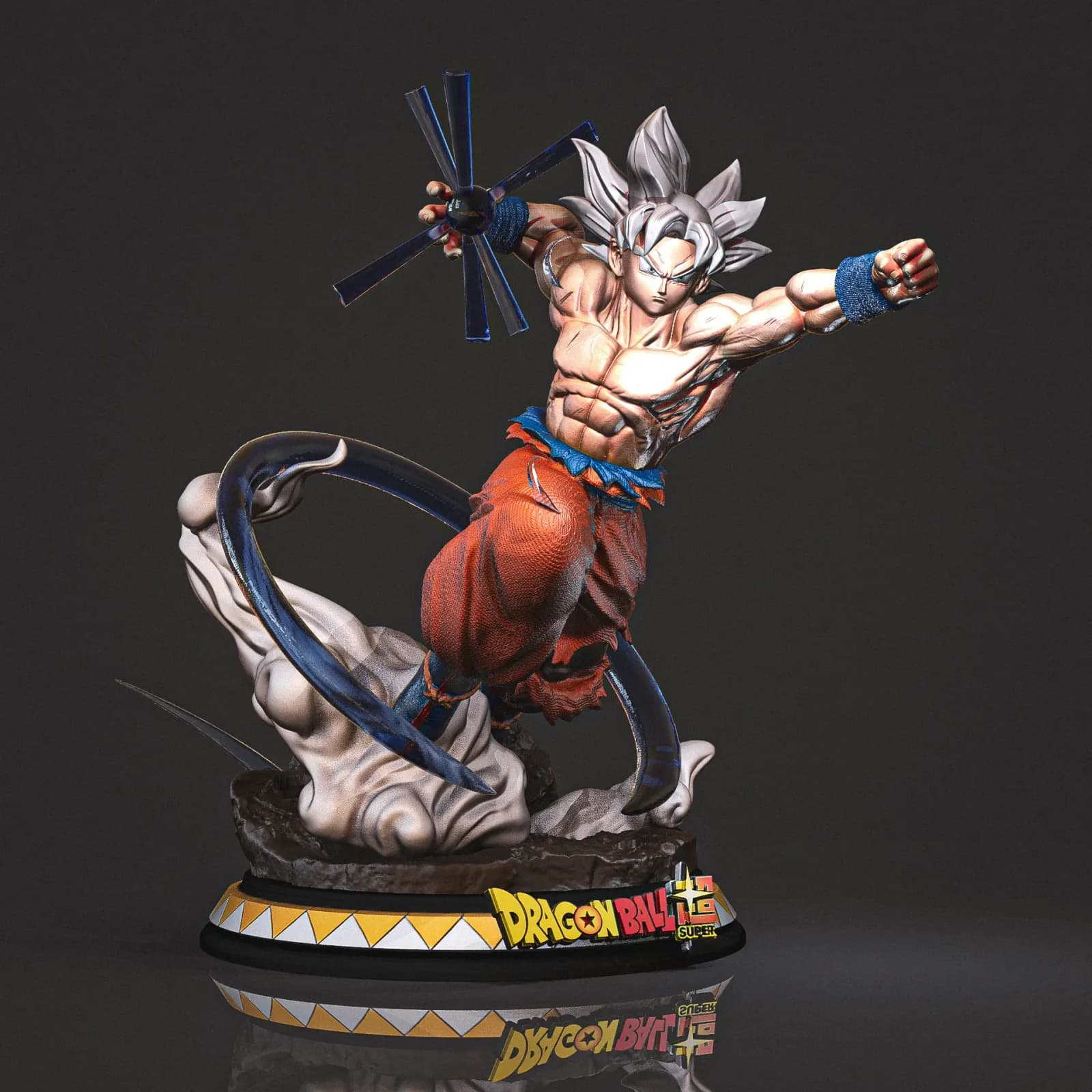 STL - Goku Ultra Instinto Figura render 2