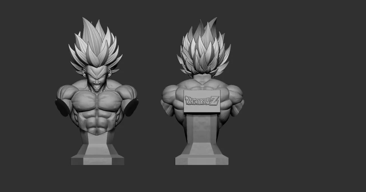 STL - Goku vs Freezer 2 render 4