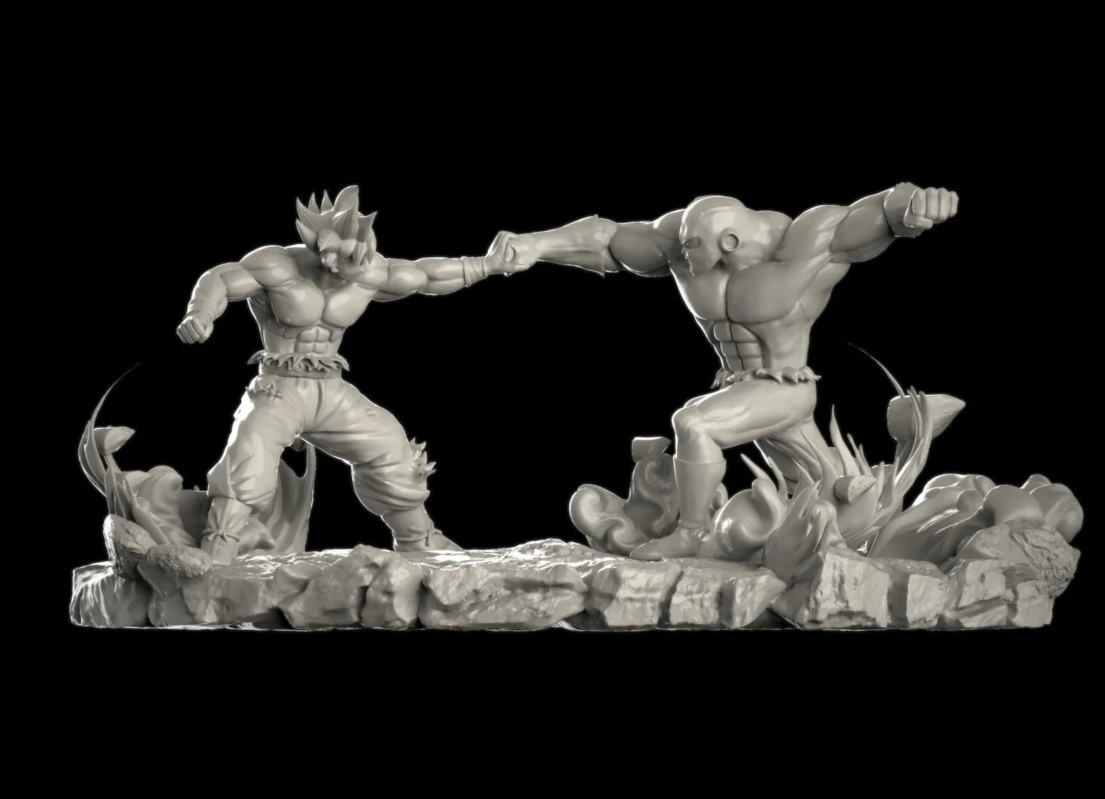 STL - Goku vs Jiren figura de batalla render 2