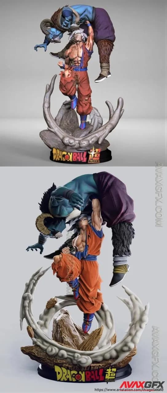 STL - Goku vs Moro estatua 2