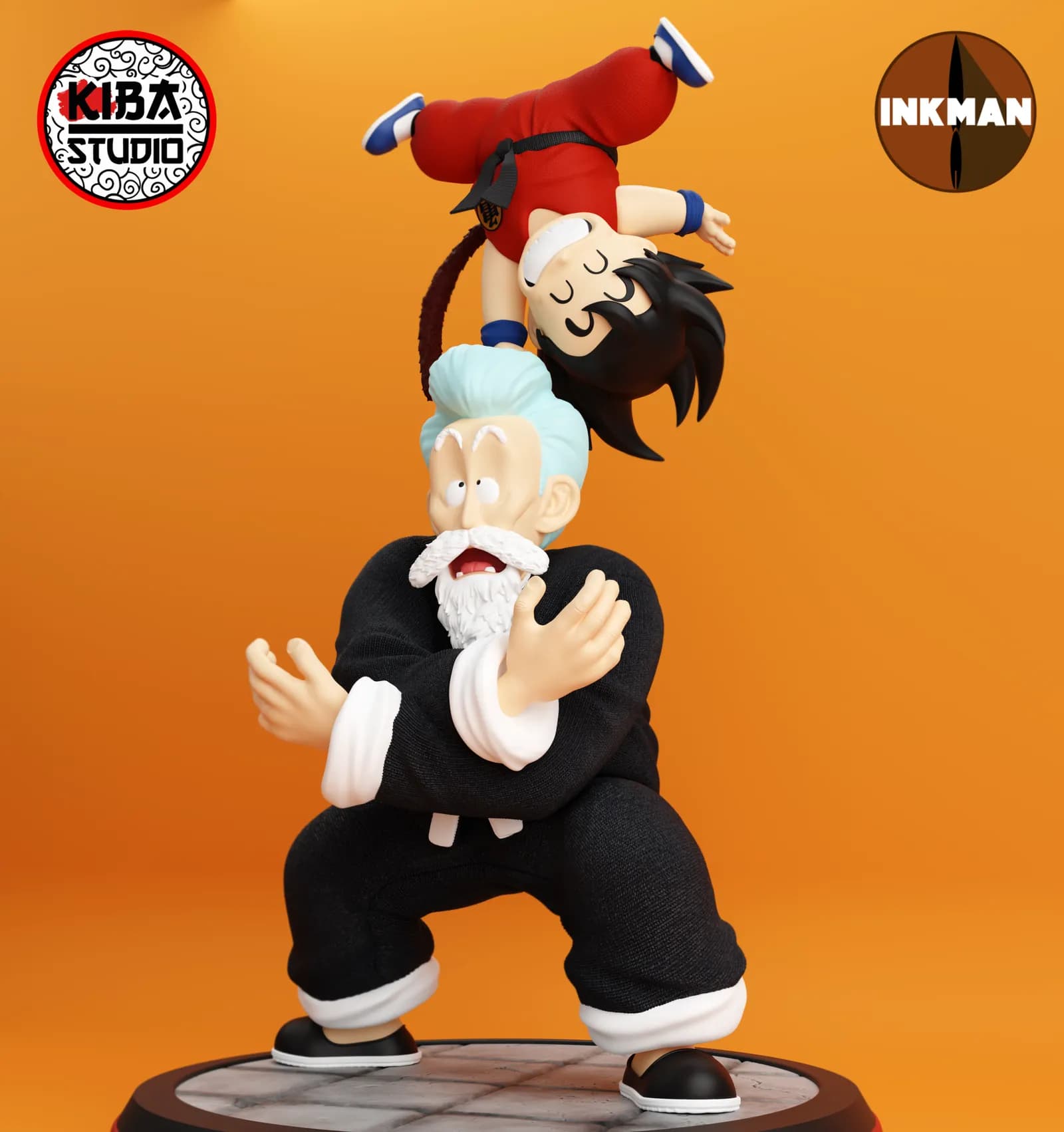 STL - Goku vs Muten Roshi render 3