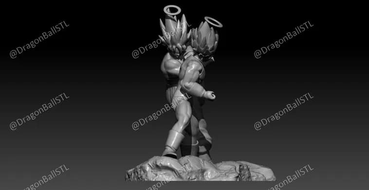 STL - Goku vs Vegeta Figura