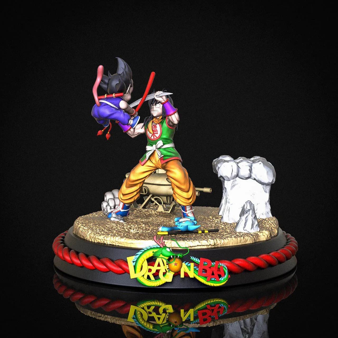 STL - Goku vs Yamcha Duelo Figuras STL