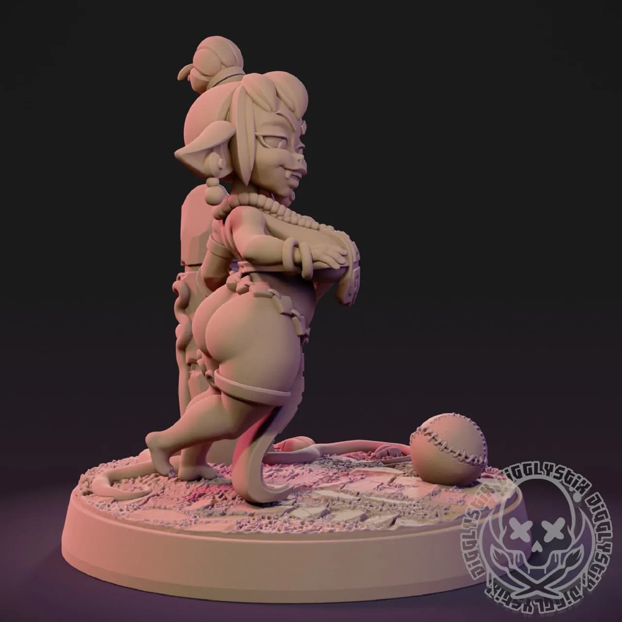 STL - Gólem de fútbol azteca render 4