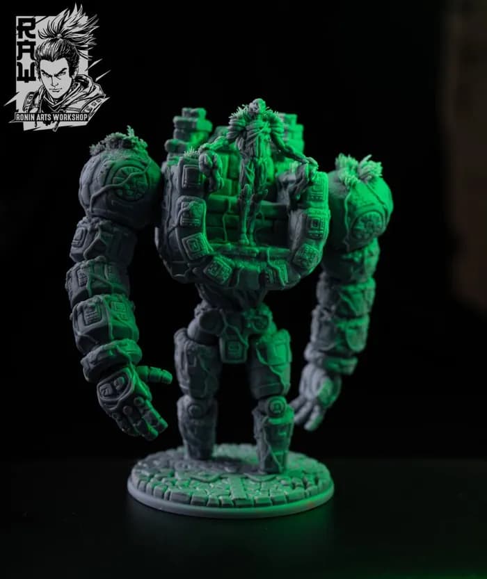STL - golem earth supported; render 2