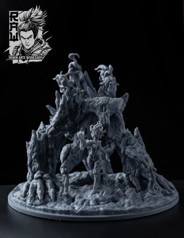 STL - golem fire supported rar render 3