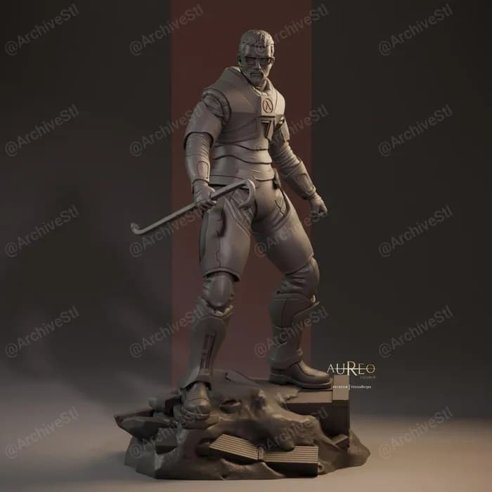 STL - Gordon Freeman de Half Life render 3