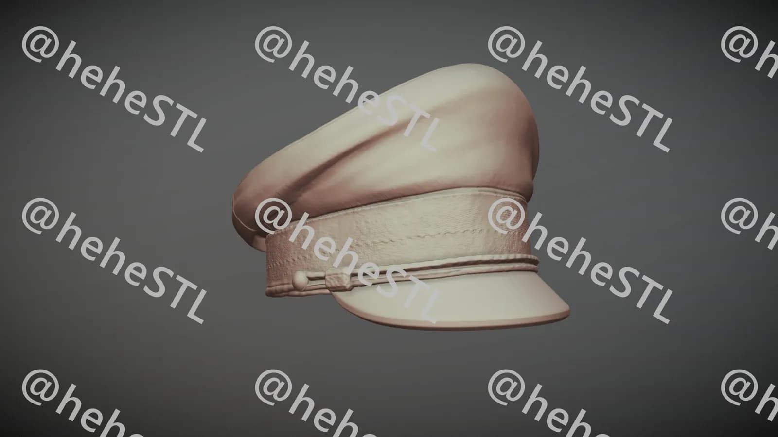 STL - Gorra Militar render 2
