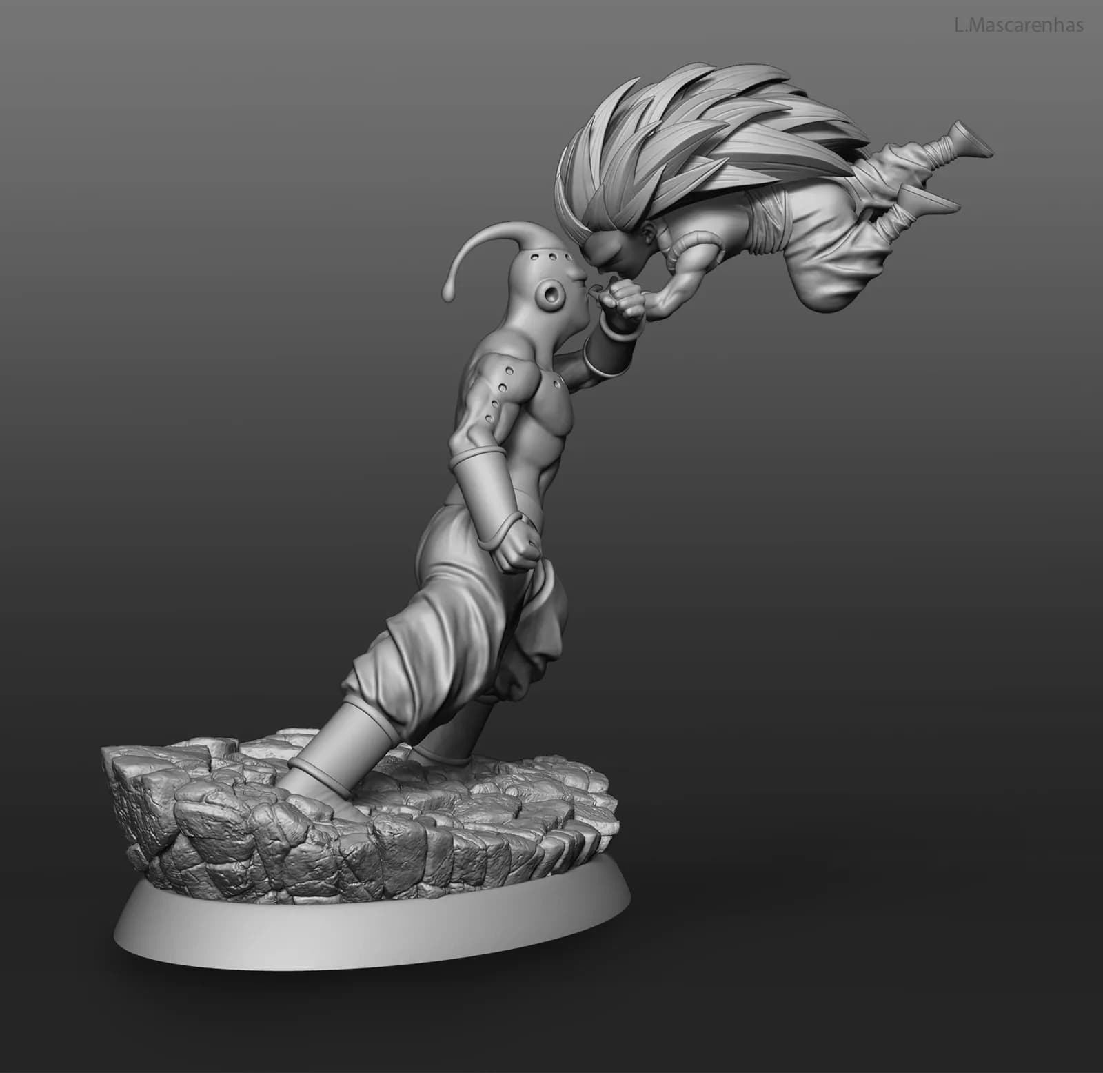 STL - Gotenks VS Super Buu (2) render 2