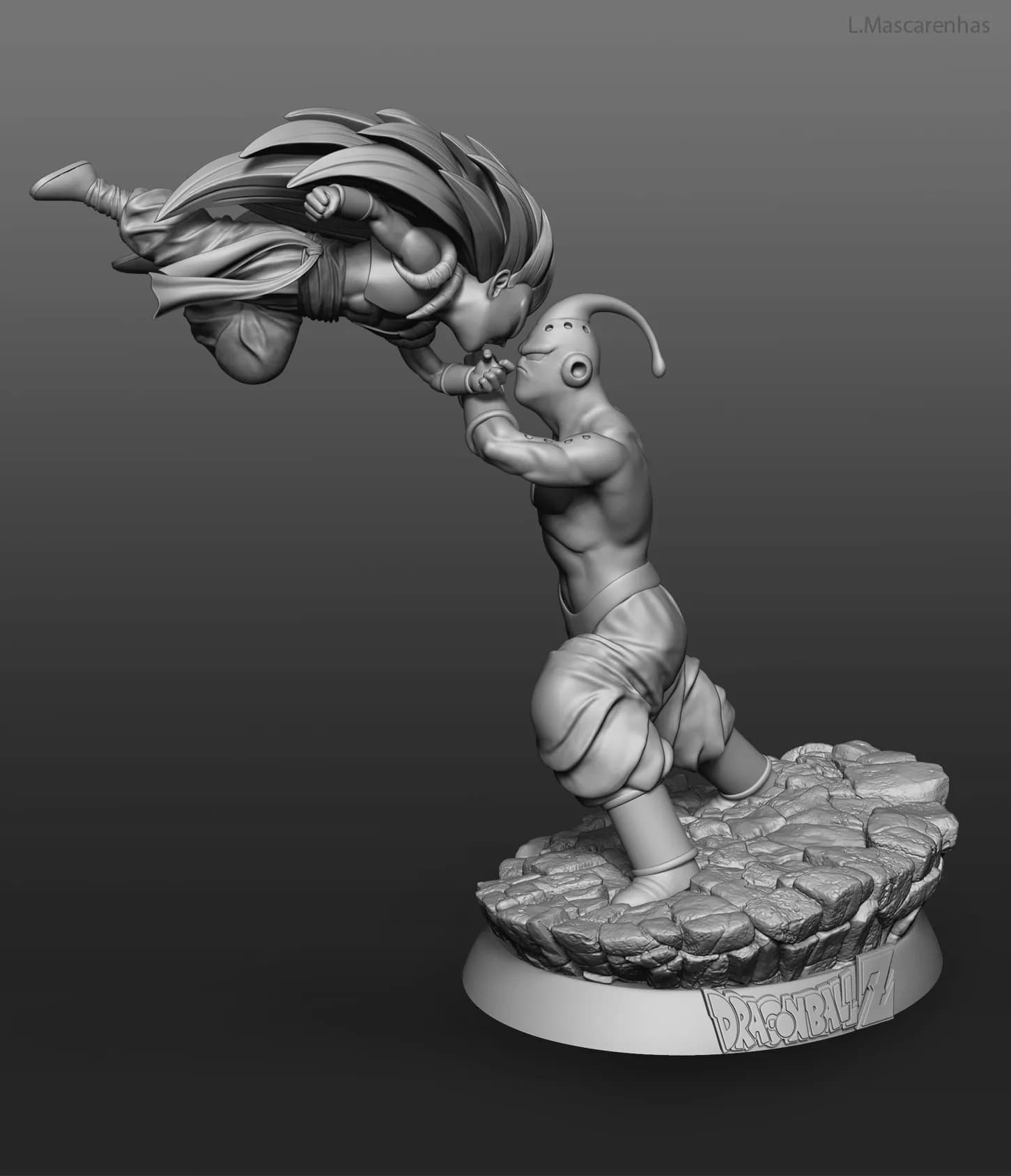 STL - Gotenks VS Super Buu (2) render 4