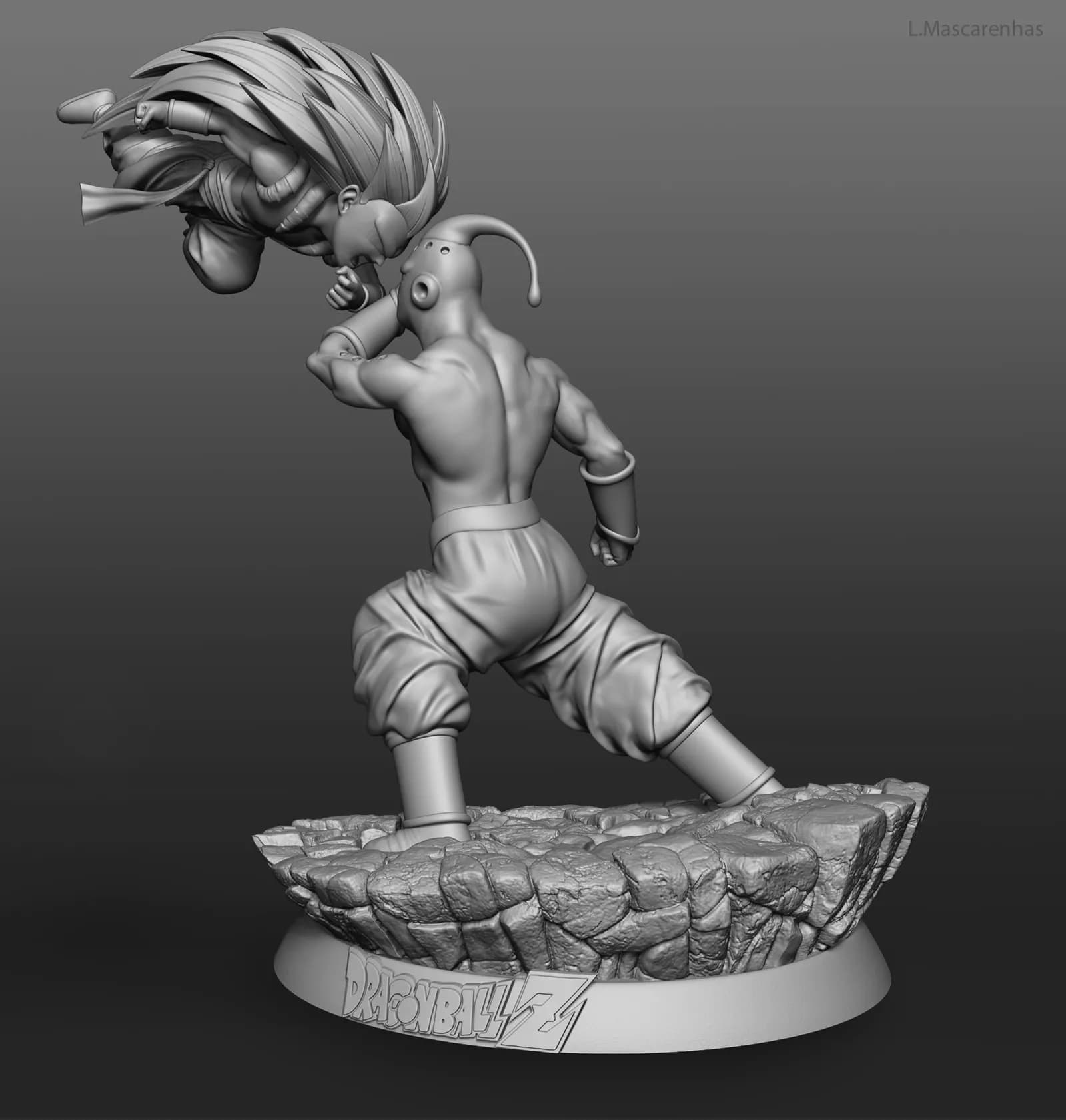 STL - Gotenks vs Super Buu 2 render 3