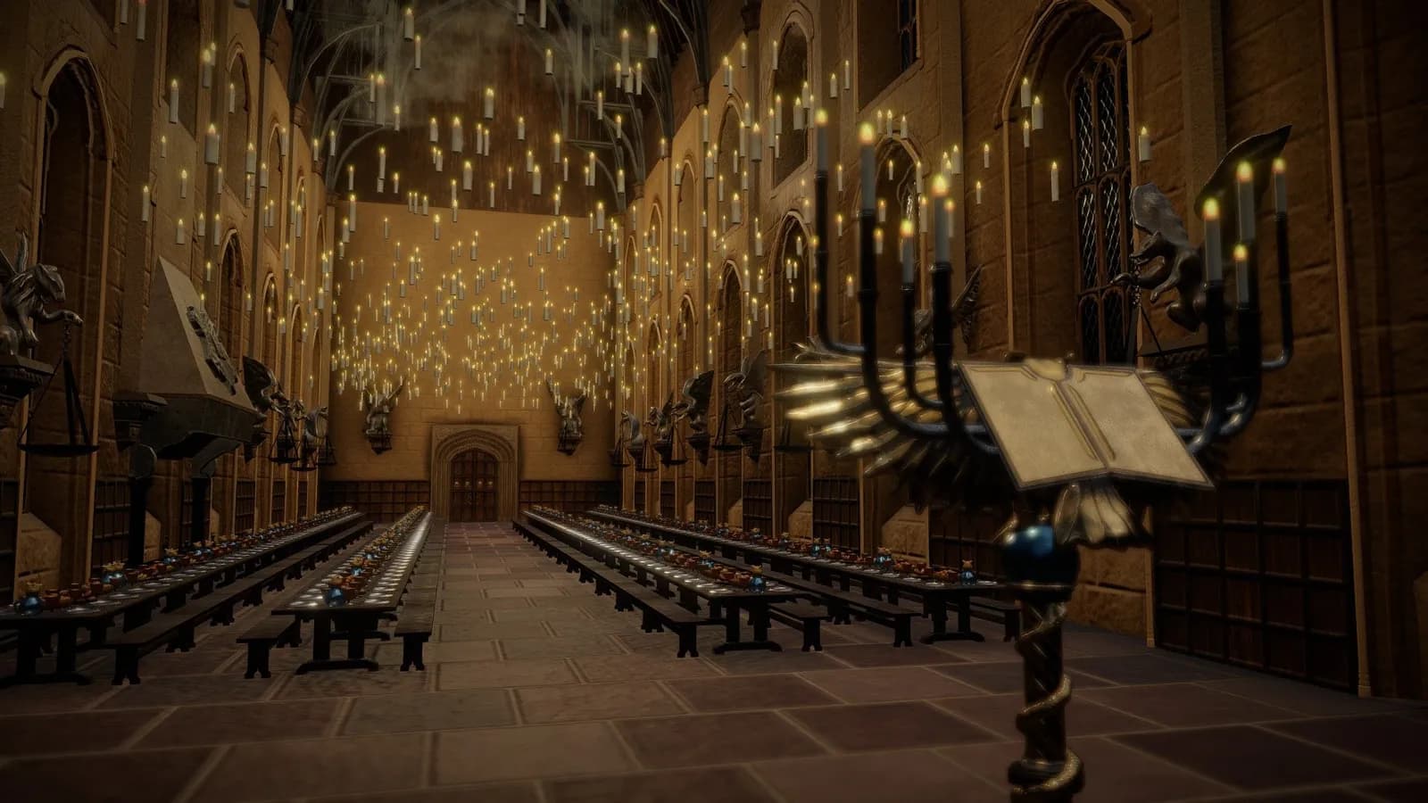 STL - Gran Comedor de Hogwarts animado render 2