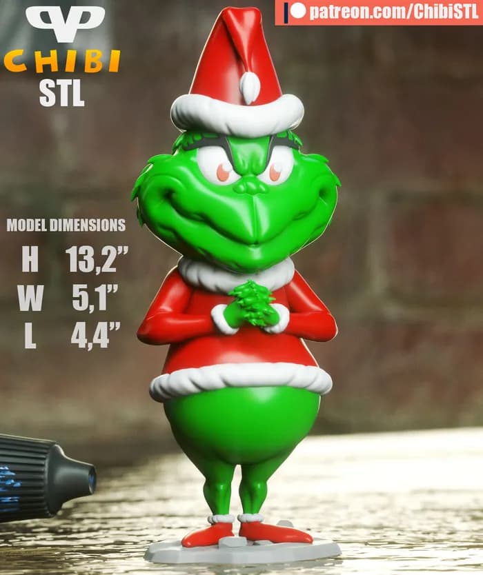 STL - grinch chibi
