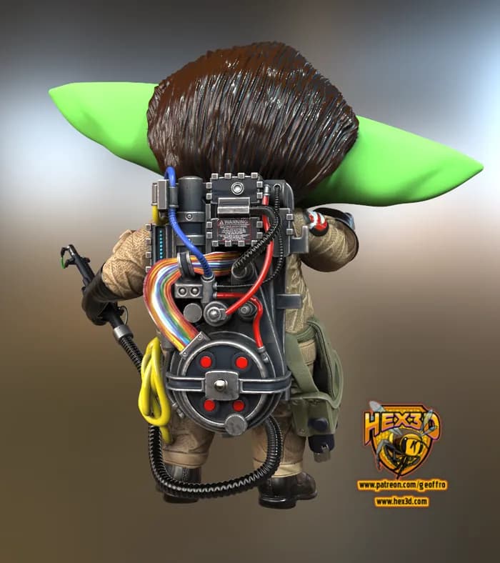 STL - Grogu Cazafantasmas render 2