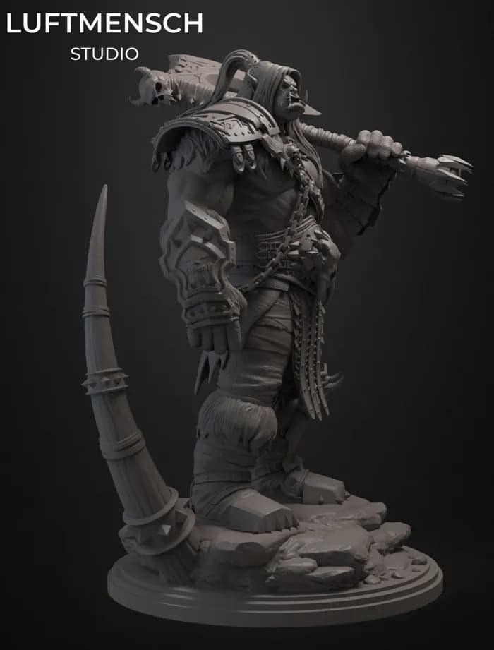 STL - grommash hellscream render 2