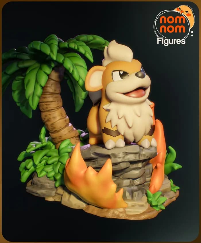 STL - growlithe render 3