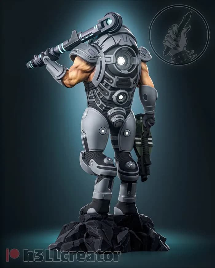 STL - grunt render 3