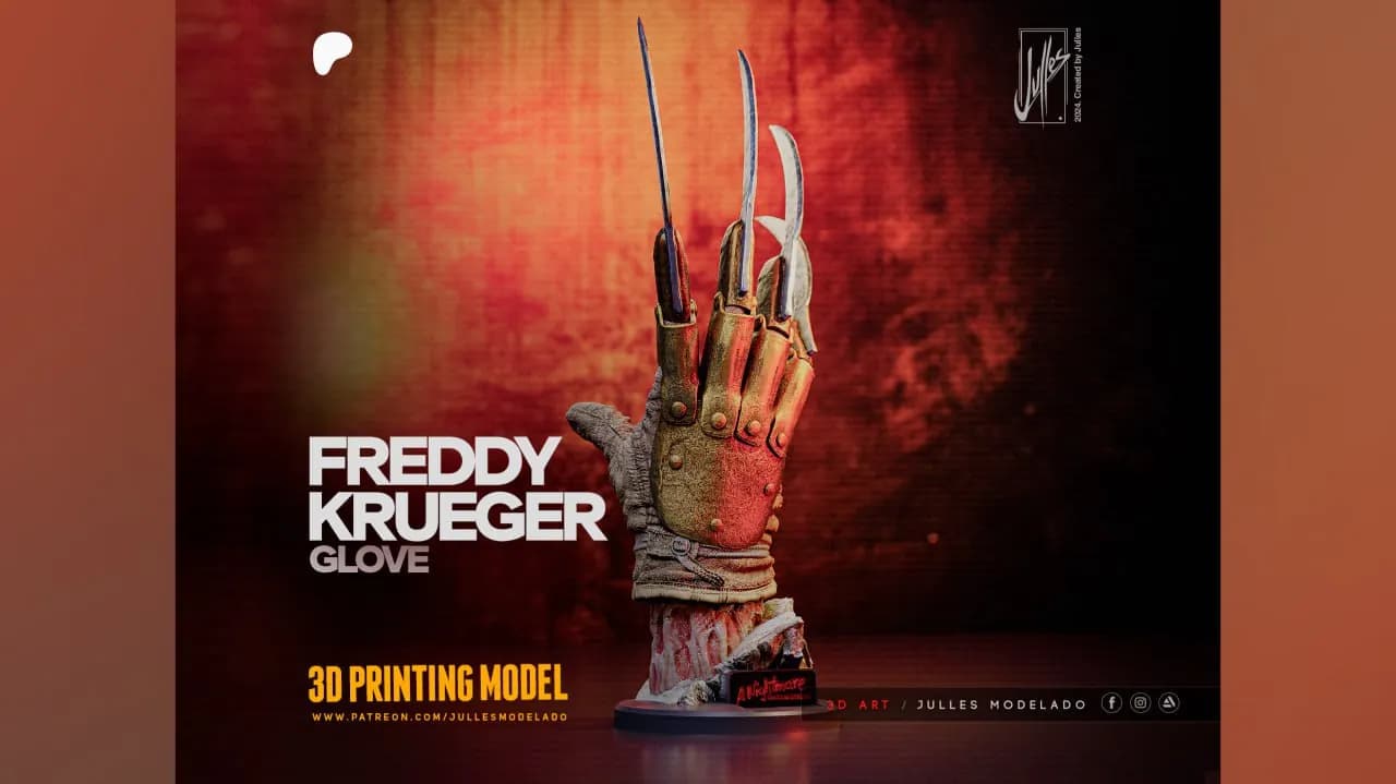 STL - Guante de Freddy Krueger 2